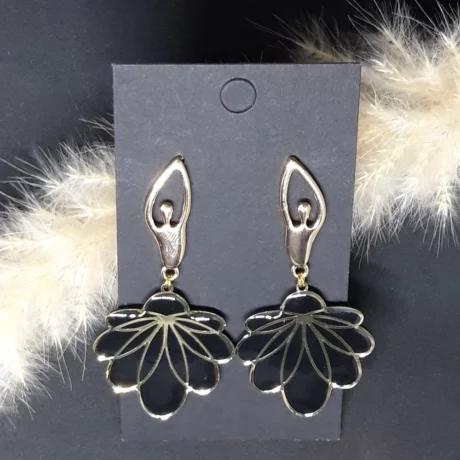 Boucles d'oreilles danseuse polymère noire