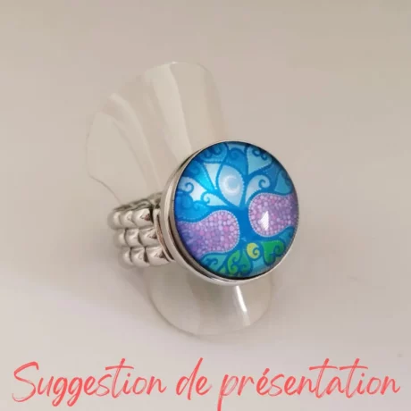 bague base pour clip bouton pression