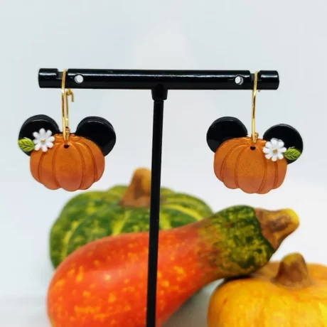 Boucles d'oreilles automne citrouille souris Mickey