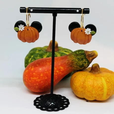 Boucles d'oreilles automne citrouille souris Mickey